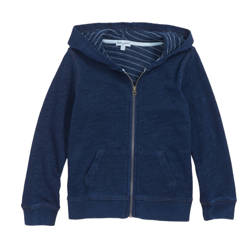 Splendid French terry dark stone indigo hoodie size 4 💙